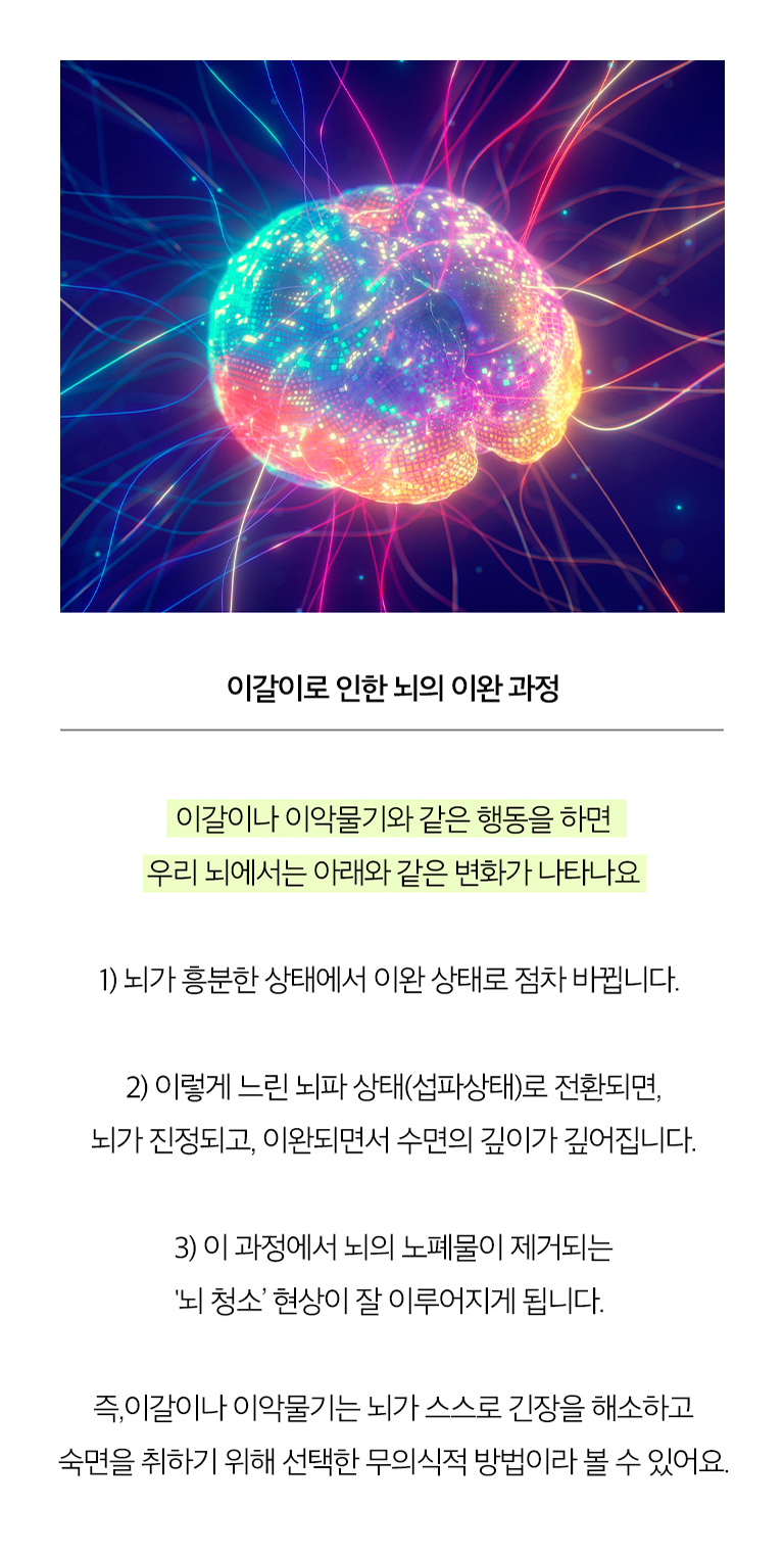 이갈이로 인한 뇌의 이완 과정 (모바일)